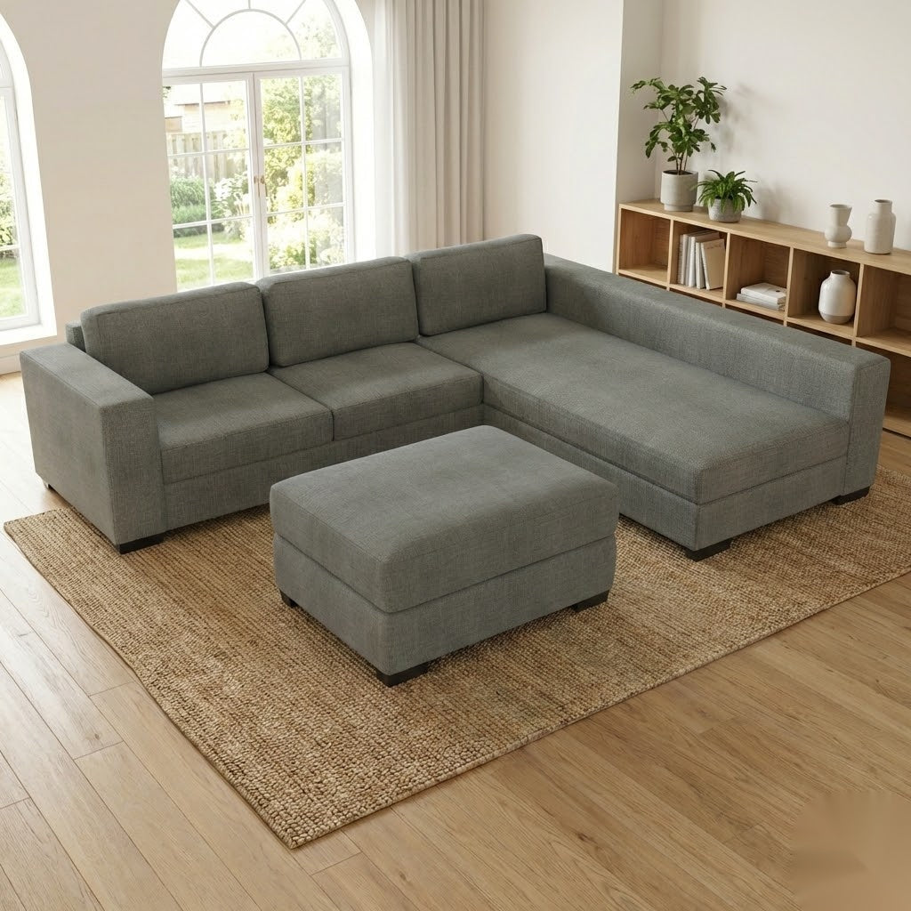 NZ Made Trendi Long-Arm with Chaise Corner Sofa | Furniture World Auckland