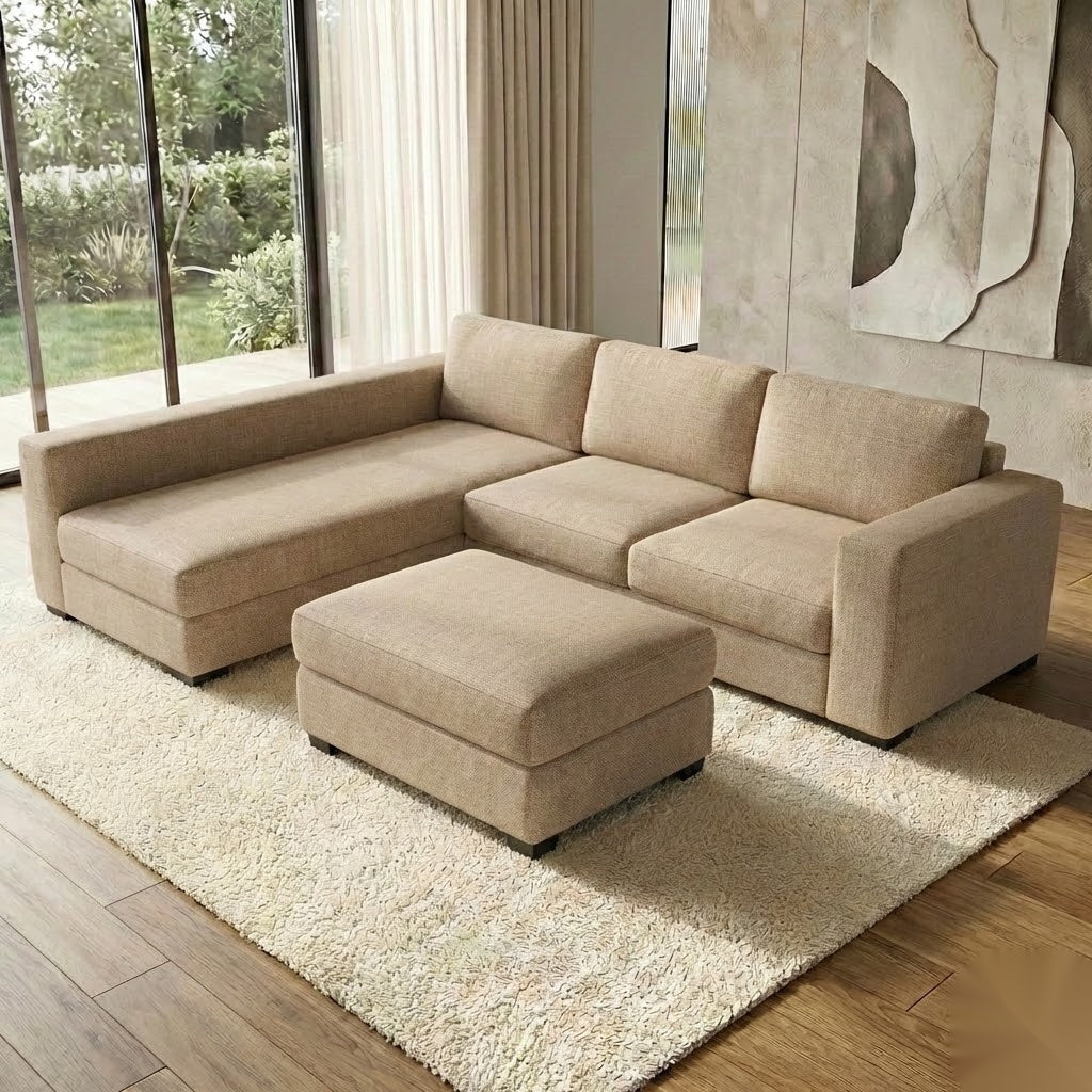 NZ Made Trendi Long-Arm with Chaise Corner Sofa | Furniture World Auckland