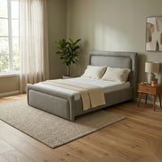 NZ Made Noir Bed Frame + Venus Medium Mattress — Bed Bundle - Side View | Furniture World NZ