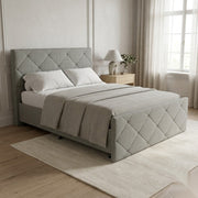 NZ Made Crystal Bed Frame + Venus Medium Mattress — Bed Bundle - Side View | Furniture World NZ