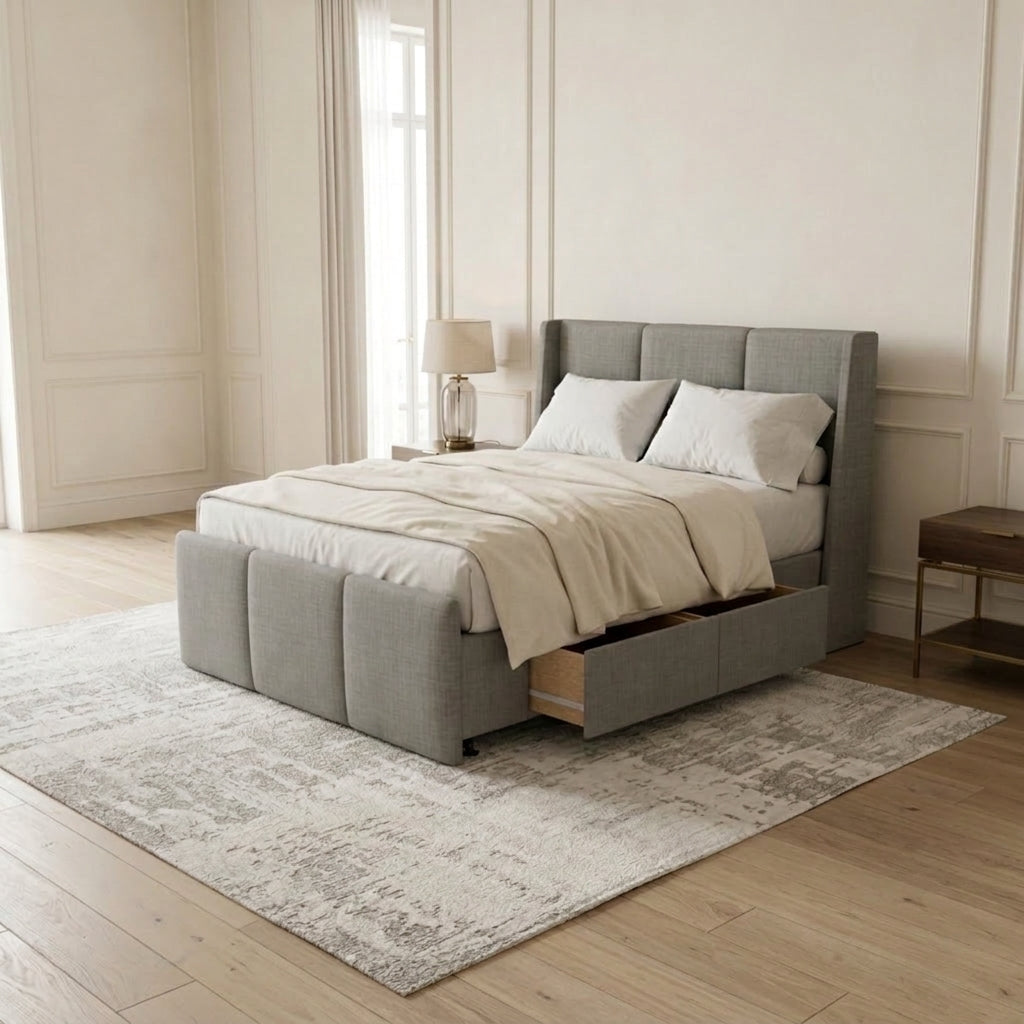 NZ Made Cascade Bed Frame With Drawers + Venus Medium Mattress — Bed Bundle | Furniture World NZ