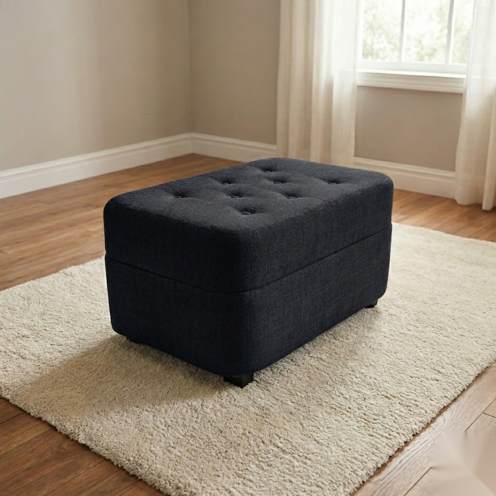 NZ Made Crown Ottoman - Side View | Furniture World NZ