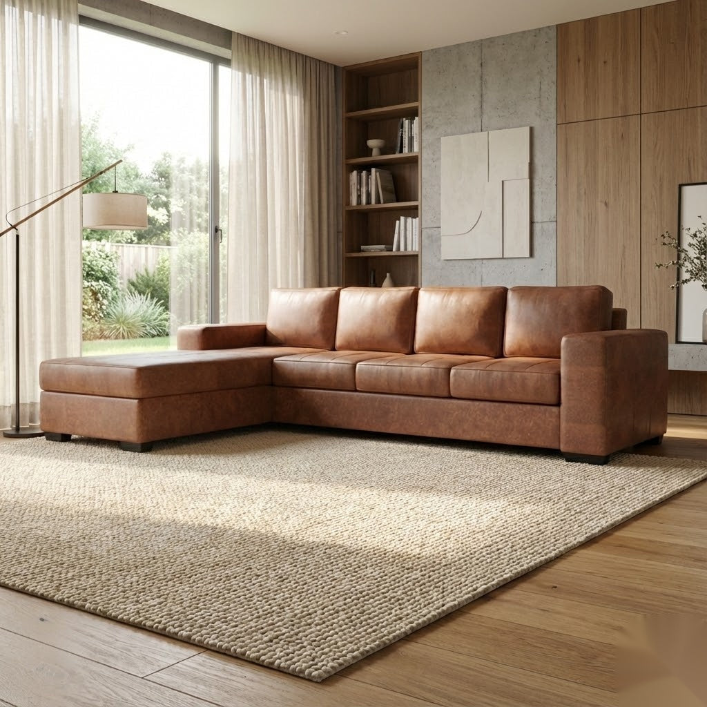 NZ Made Evoque 4 Seater with Chaise Corner Sofa - Image 49 | Furniture World NZ