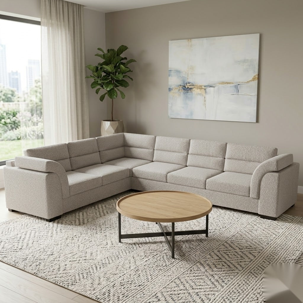 NZ Made Tivoli 6 Seater Corner Sofa - Side View | Furniture World NZ