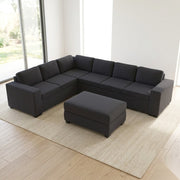NZ Made Jumbo 6 Seater Corner Sofa - Side View | Furniture World NZ