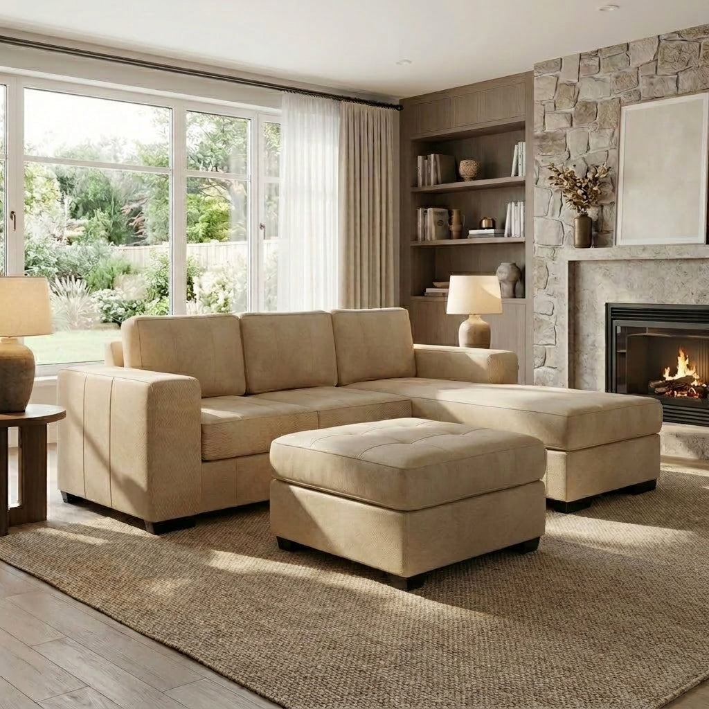 NZ Made Evoque 3 Seater with Chaise Corner Sofa - Image 23 | Furniture World NZ
