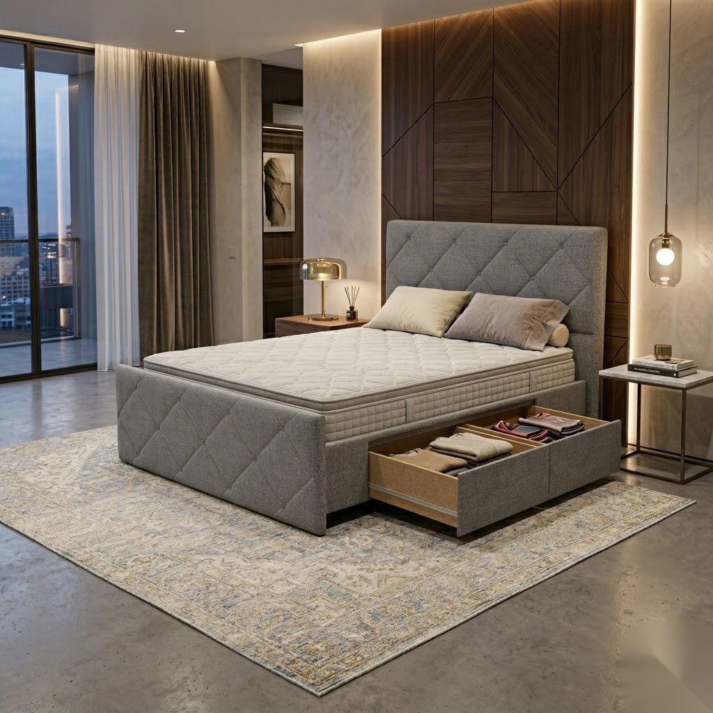 NZ Made Crystal Bed Frame With Drawers - Image 8 | Furniture World NZ