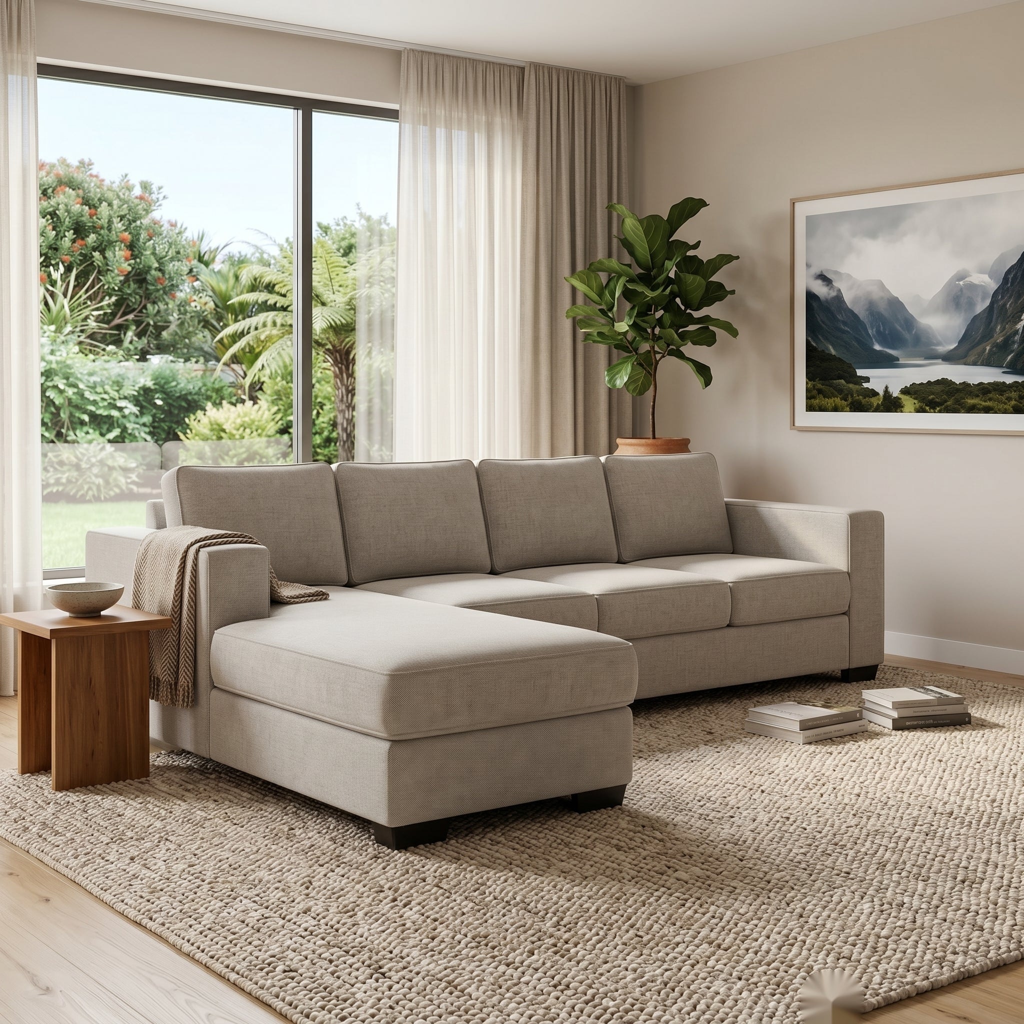 Kiwi Comfort NZ Made 4-Seater Corner Sofa with Chaise | Furniture World NZ