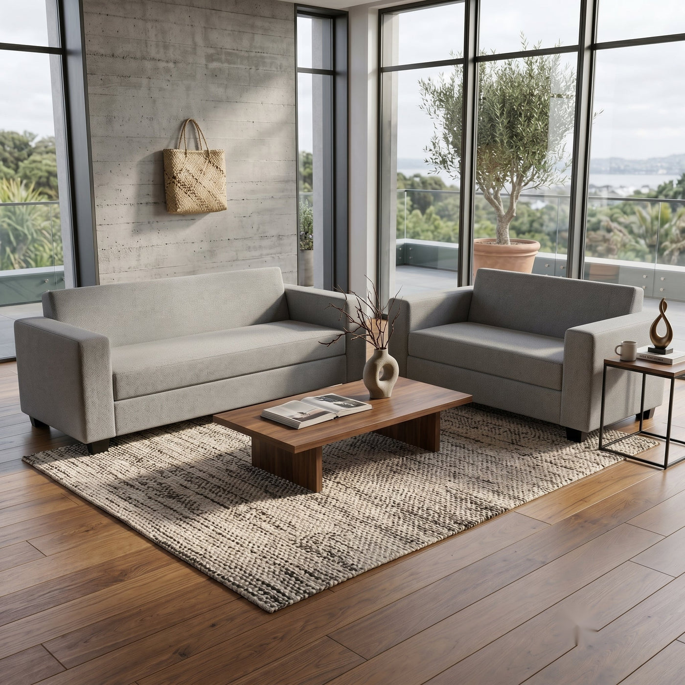 NZ Made Eco 3+2 Seater Palazzo Silver Sofa | Furniture World NZ