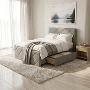 NZ Made Crystal Bed Frame With Drawers + Venus Medium Mattress — Bed Bundle | Furniture World NZ