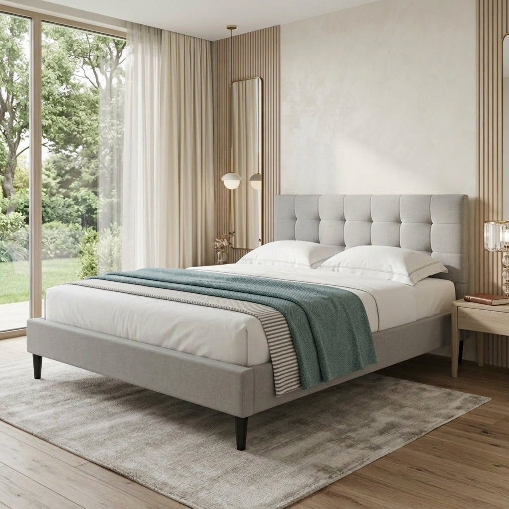 Aspen Fabric Queen Bed | Furniture World NZ