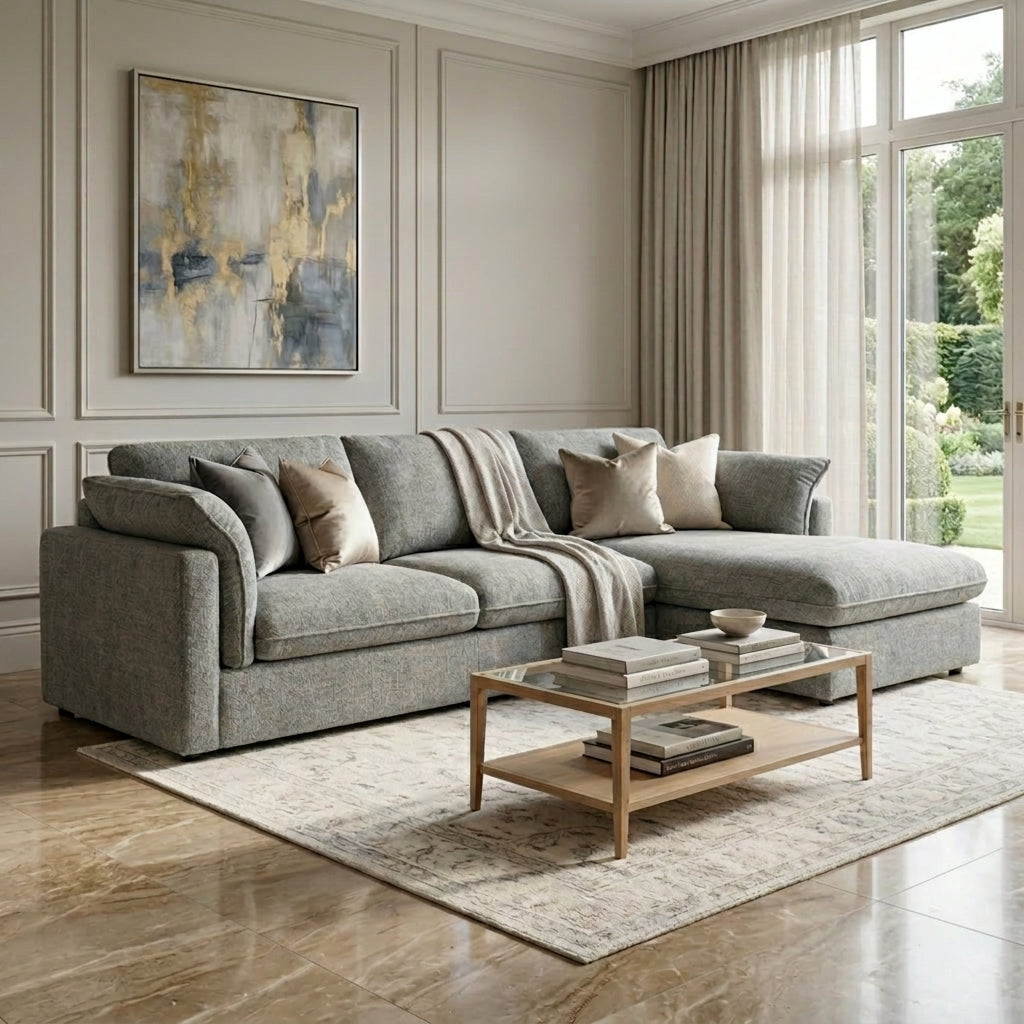 Avion 3 Seater Chaise Sofa – Fifty Shades | Furniture World NZ