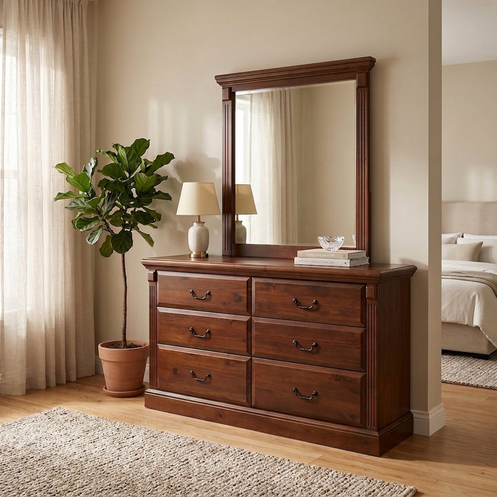 Serena 6 Drw Dresser / Mirror - lifestyle