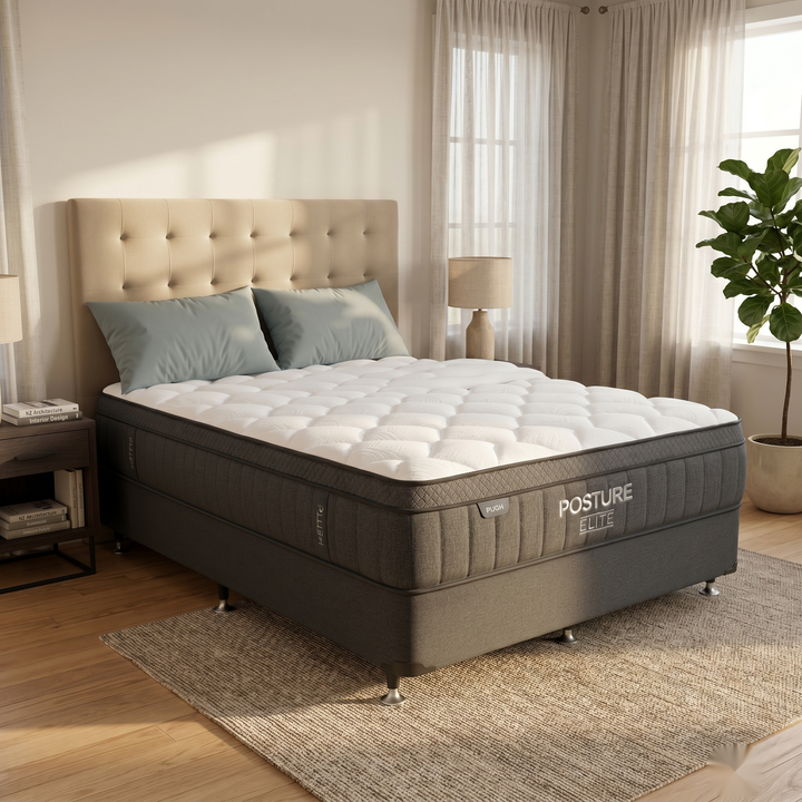 Sleepmax Posture Elite Plush Mattress + NZ Made Eco Bed Base - lifestyle