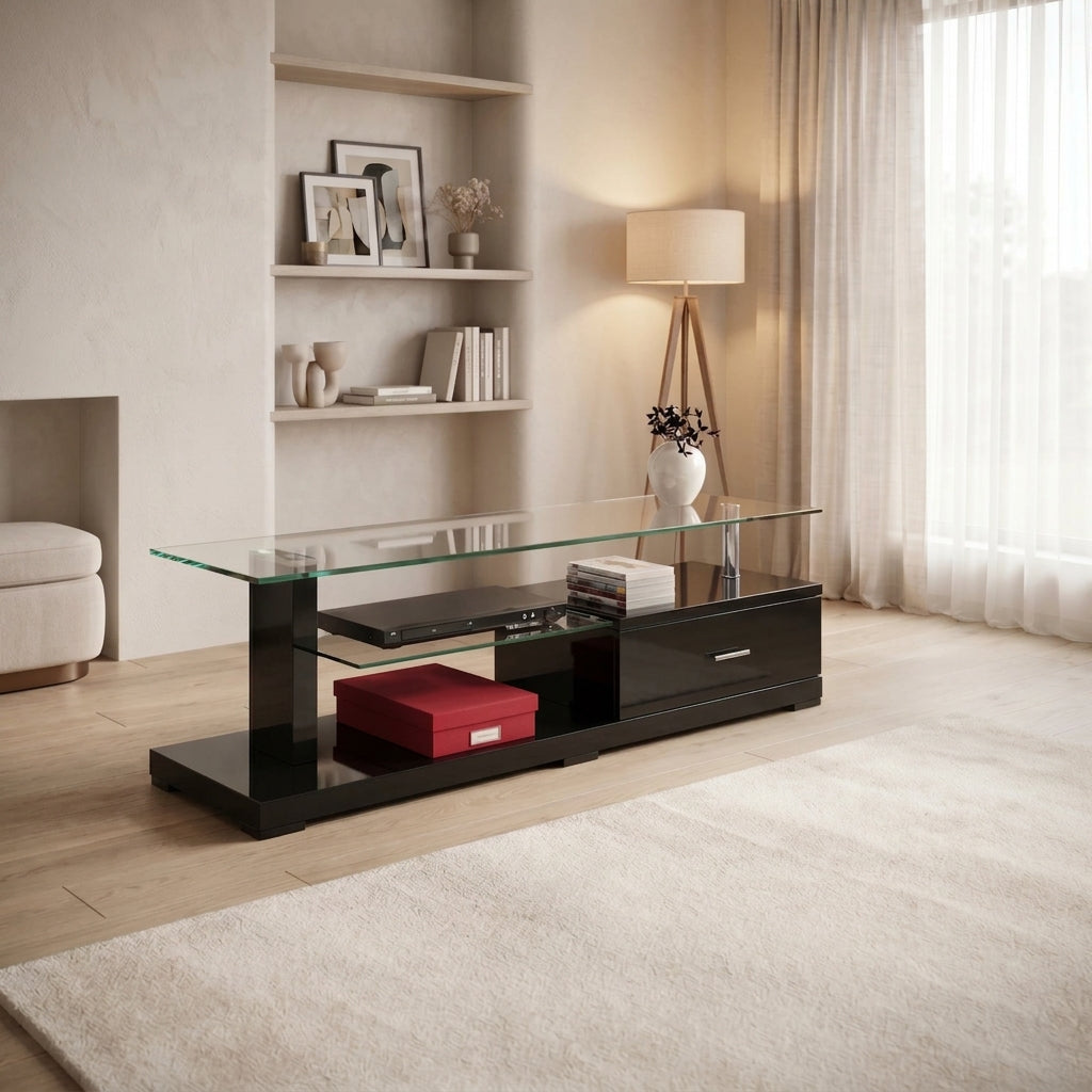 Clare Black TV Unit | Furniture World NZ