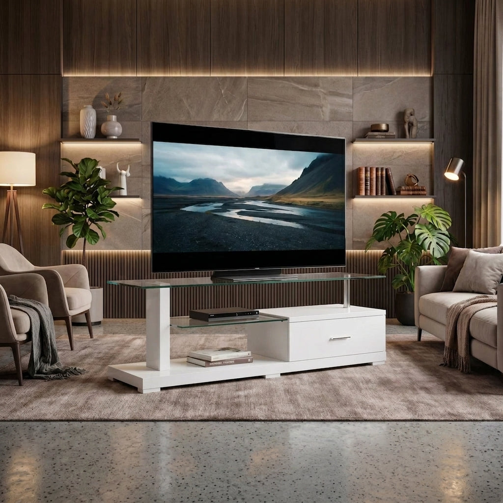 Clare White TV Unit | Furniture World NZ