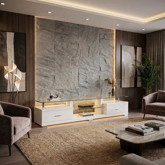 Ramon White TV Unit - alternate view