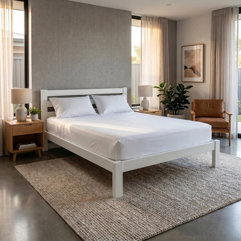 Bella Queen Bed White | Furniture World NZ