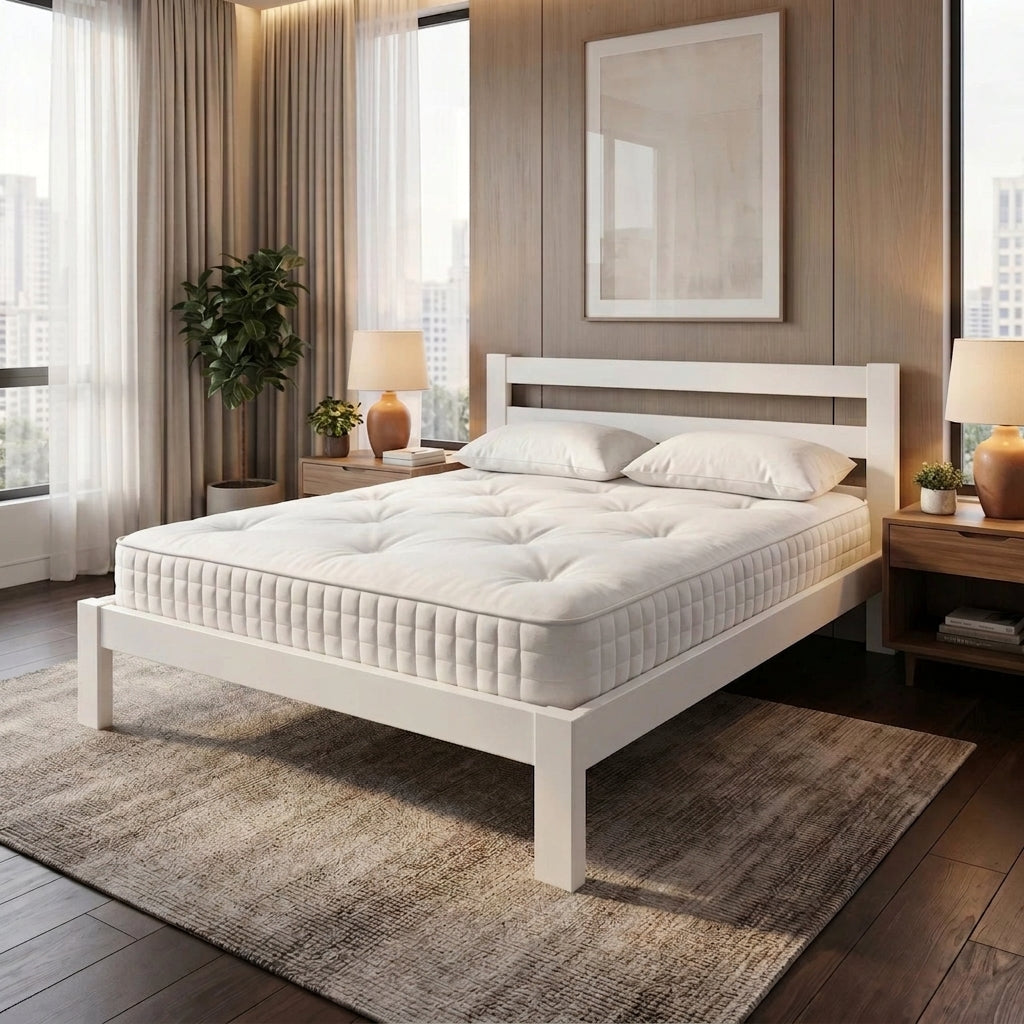 Bella Double Bed White | Furniture World NZ