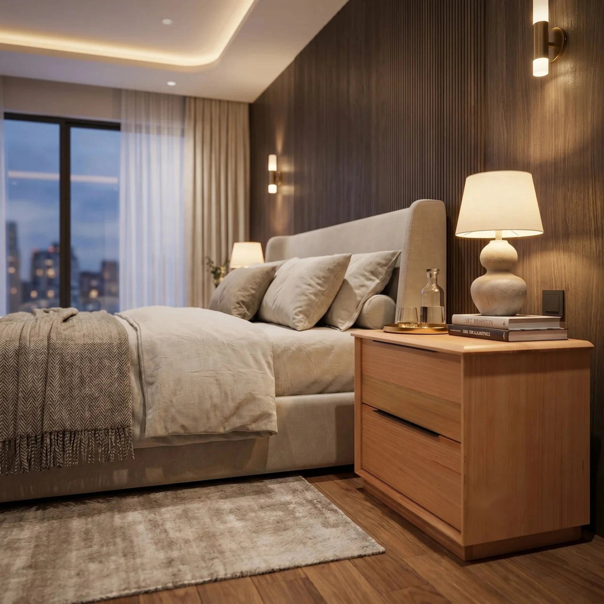 Copeland 2 Drw Bedside Table | Furniture World NZ