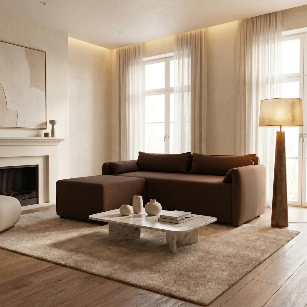 NZ Made Deseo 3 Seater With Chaise Corner Sofa | Furniture World NZ