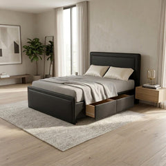 NZ Made Amber Bed Frame With Drawers