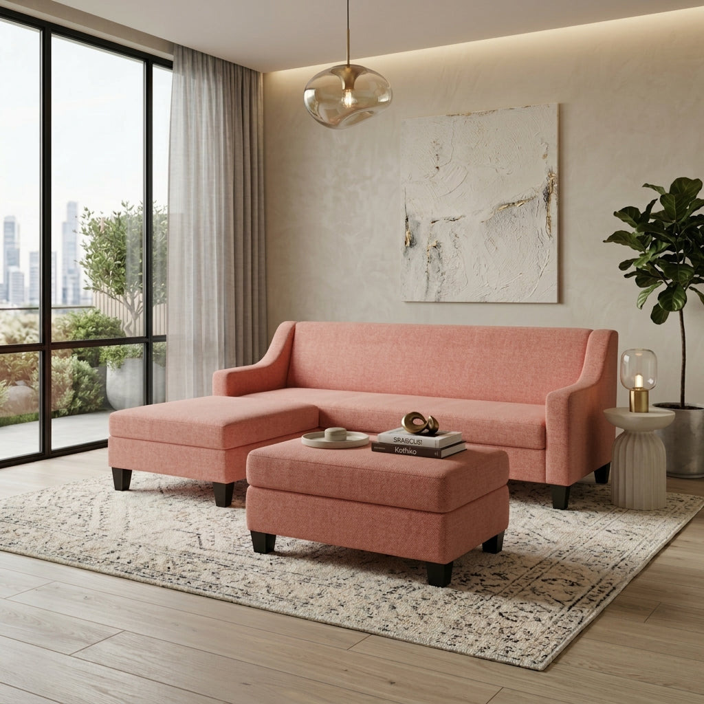 Milano Accent 4 Seater With Chaise Sofa