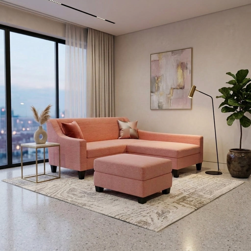 Milano Accent Long-Arm With Chaise Sofa