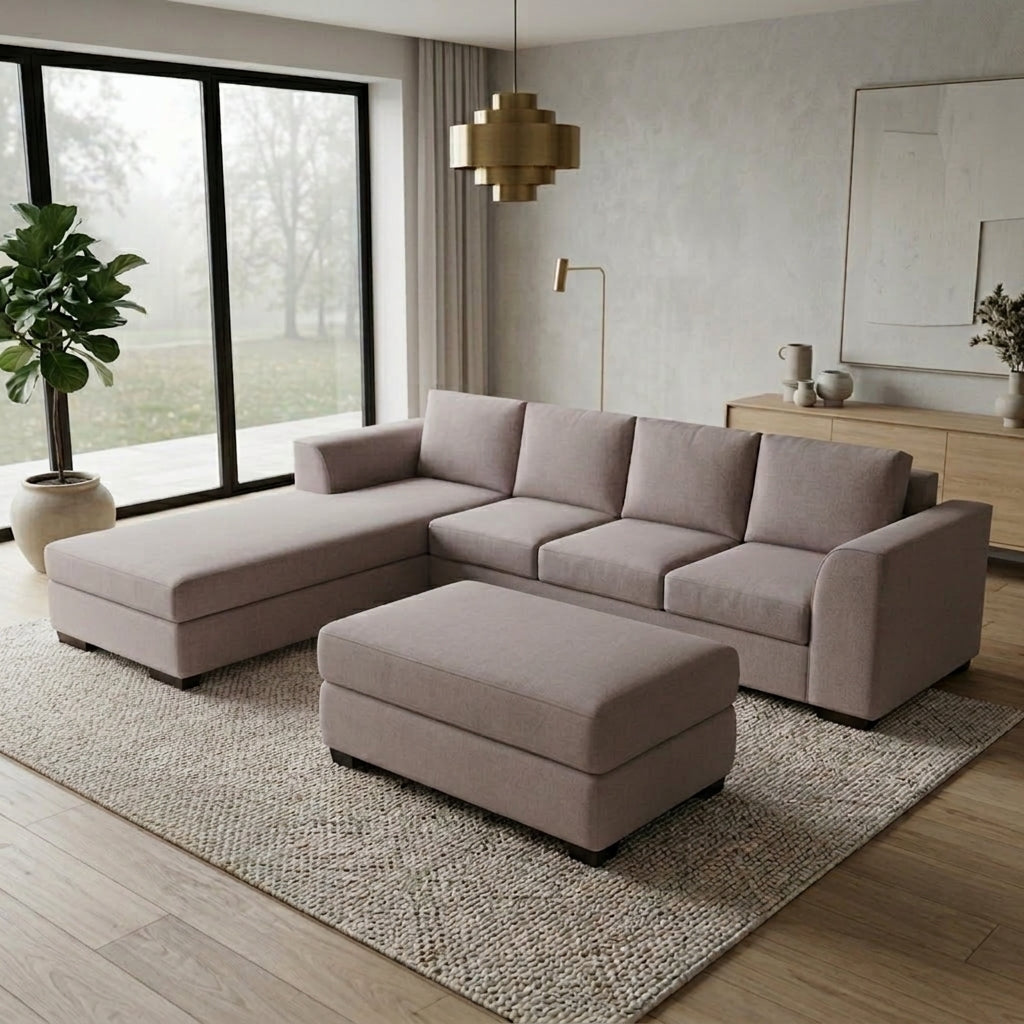 NZ Made Harbor 4 Seater with Chaise Corner Sofa