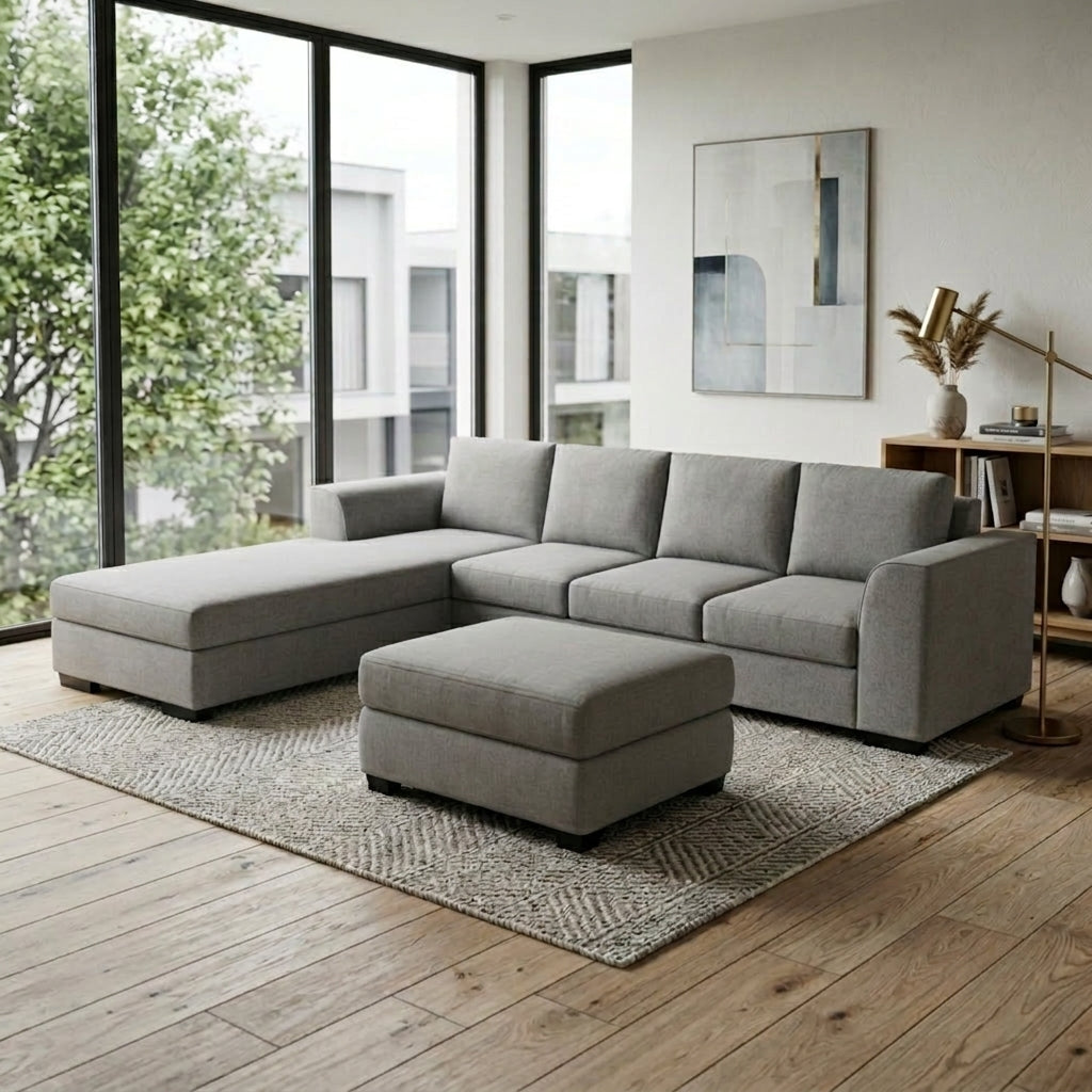 NZ Made Harbor 4 Seater with Chaise Corner Sofa