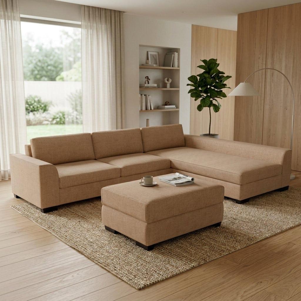 NZ Made Harbor Long-Arm with Chaise Corner Sofa