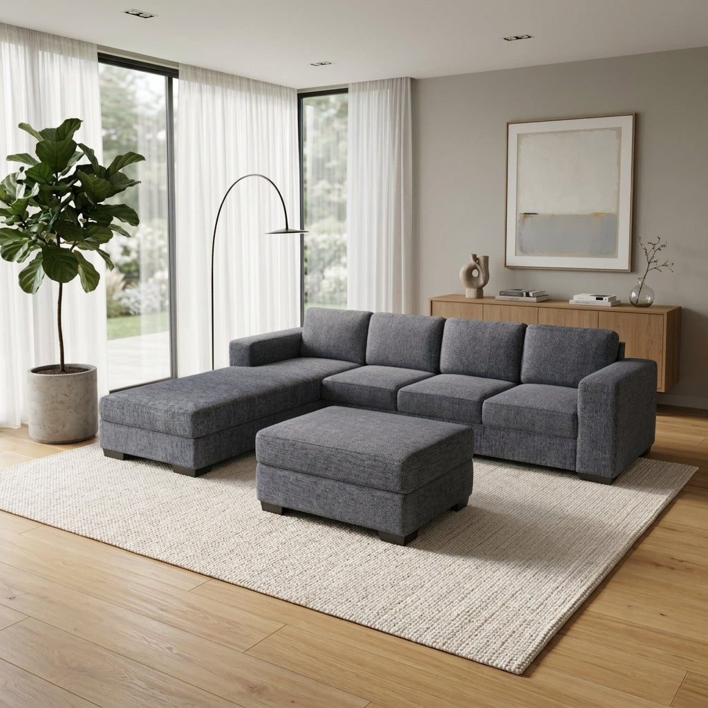 NZ Made CloudNine 4 Seater with Chaise Corner Sofa