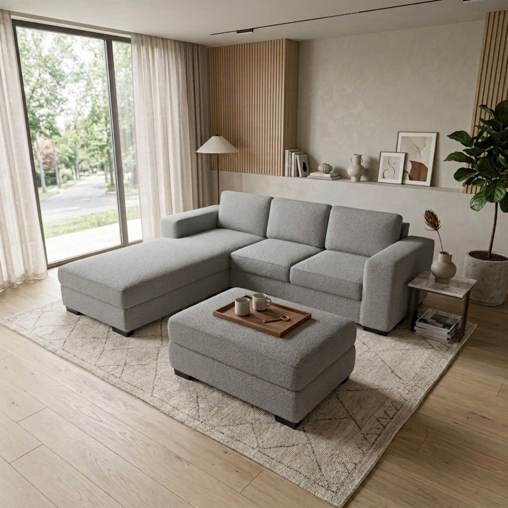 NZ Made CloudNine 3 Seater with Chaise Corner Sofa
