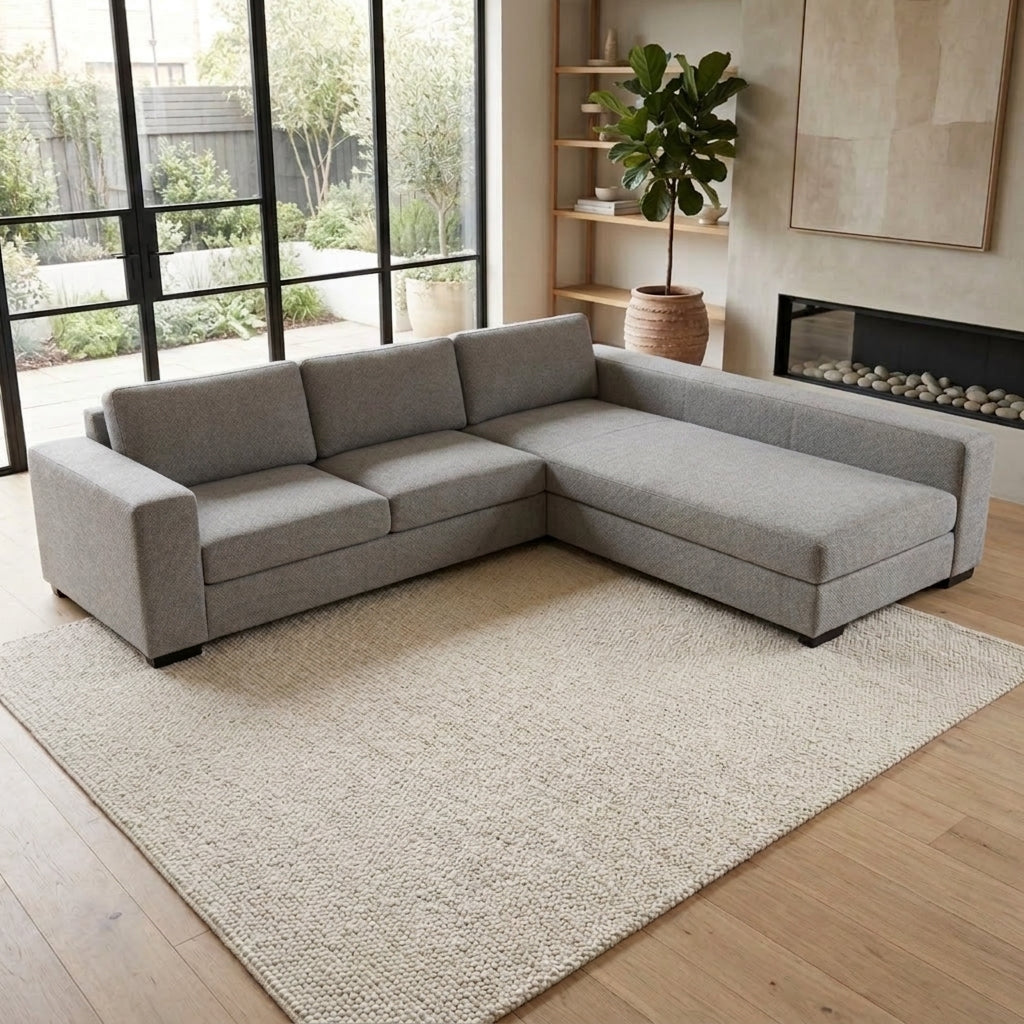 NZ Made CloudNine Long-Arm with Chaise Corner Sofa