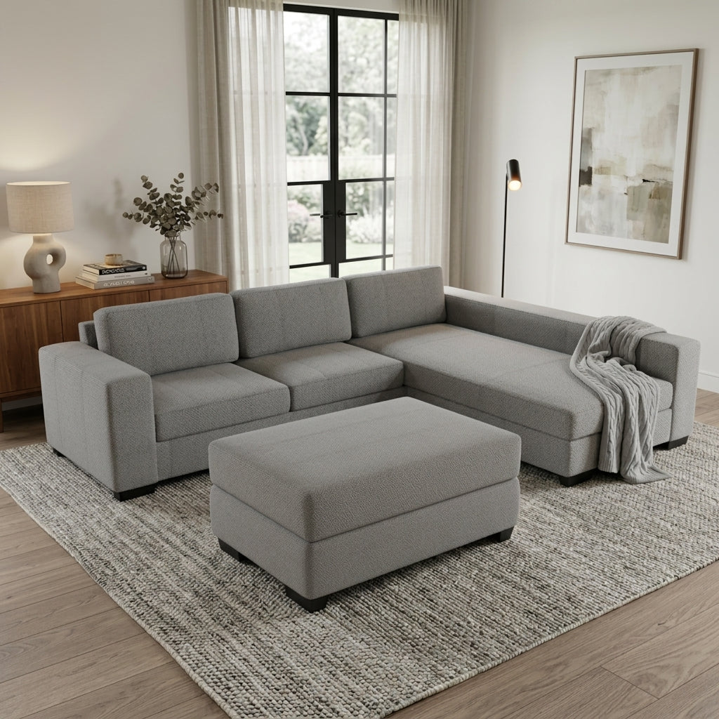 NZ Made CloudNine Long-Arm with Chaise Corner Sofa