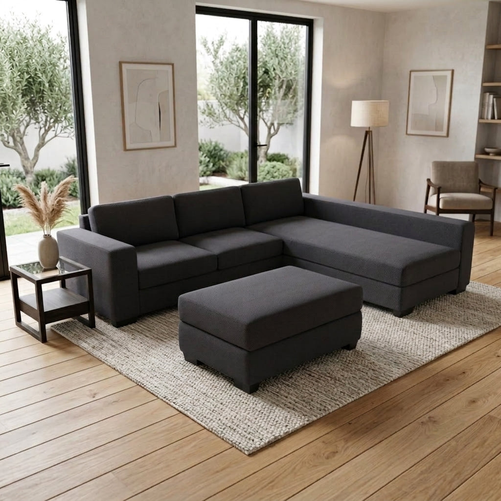 NZ Made CloudNine Long-Arm with Chaise Corner Sofa