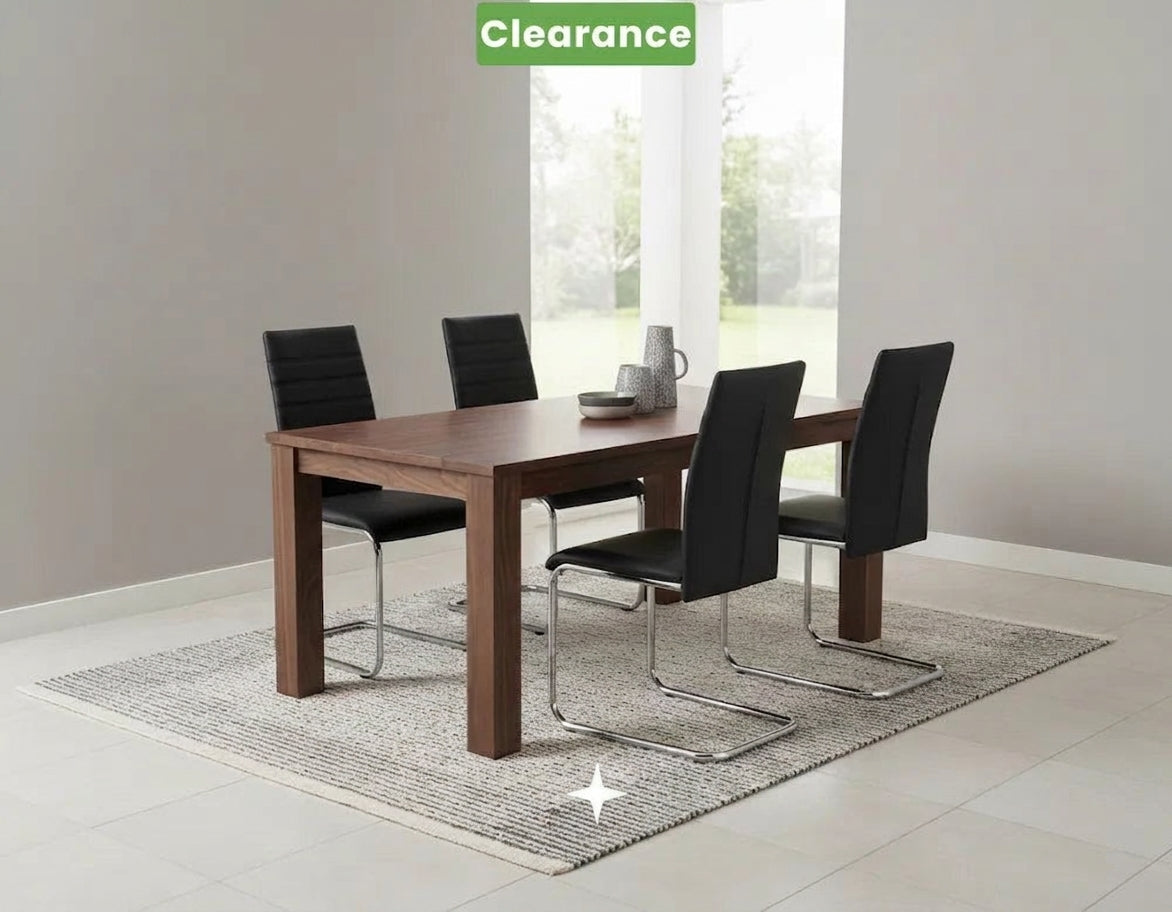 Clarity Dining Chairs Set of 4 Black | Furniture World Auckland