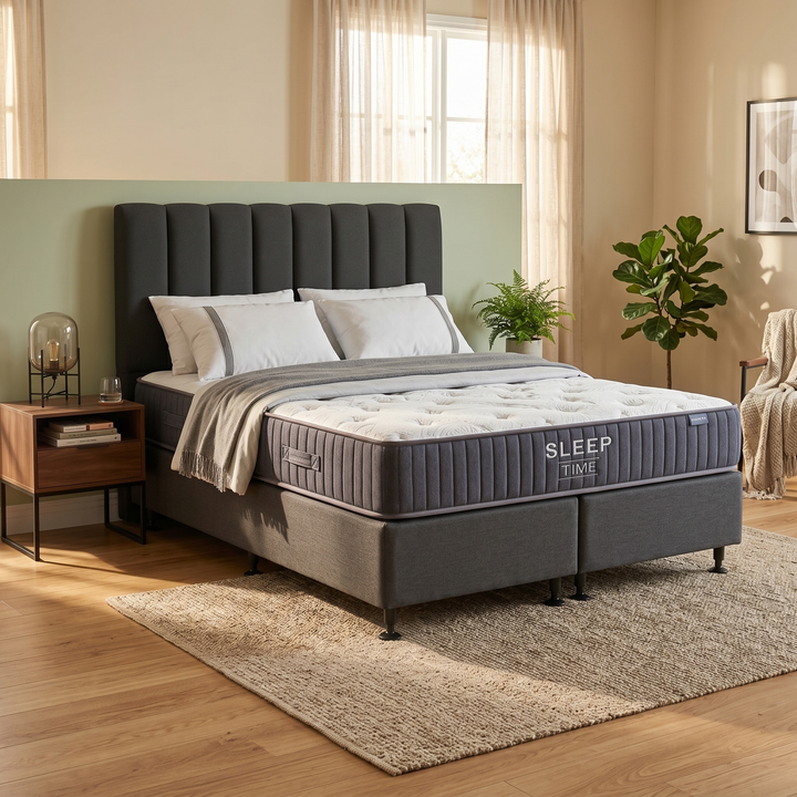 SleepTime X-Firm Mattress + NZ Made Eco Bed Base - lifestyle