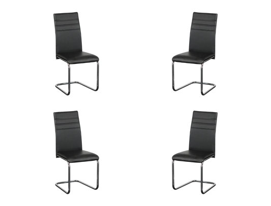 Clarity Dining Chairs Set of 4 Black