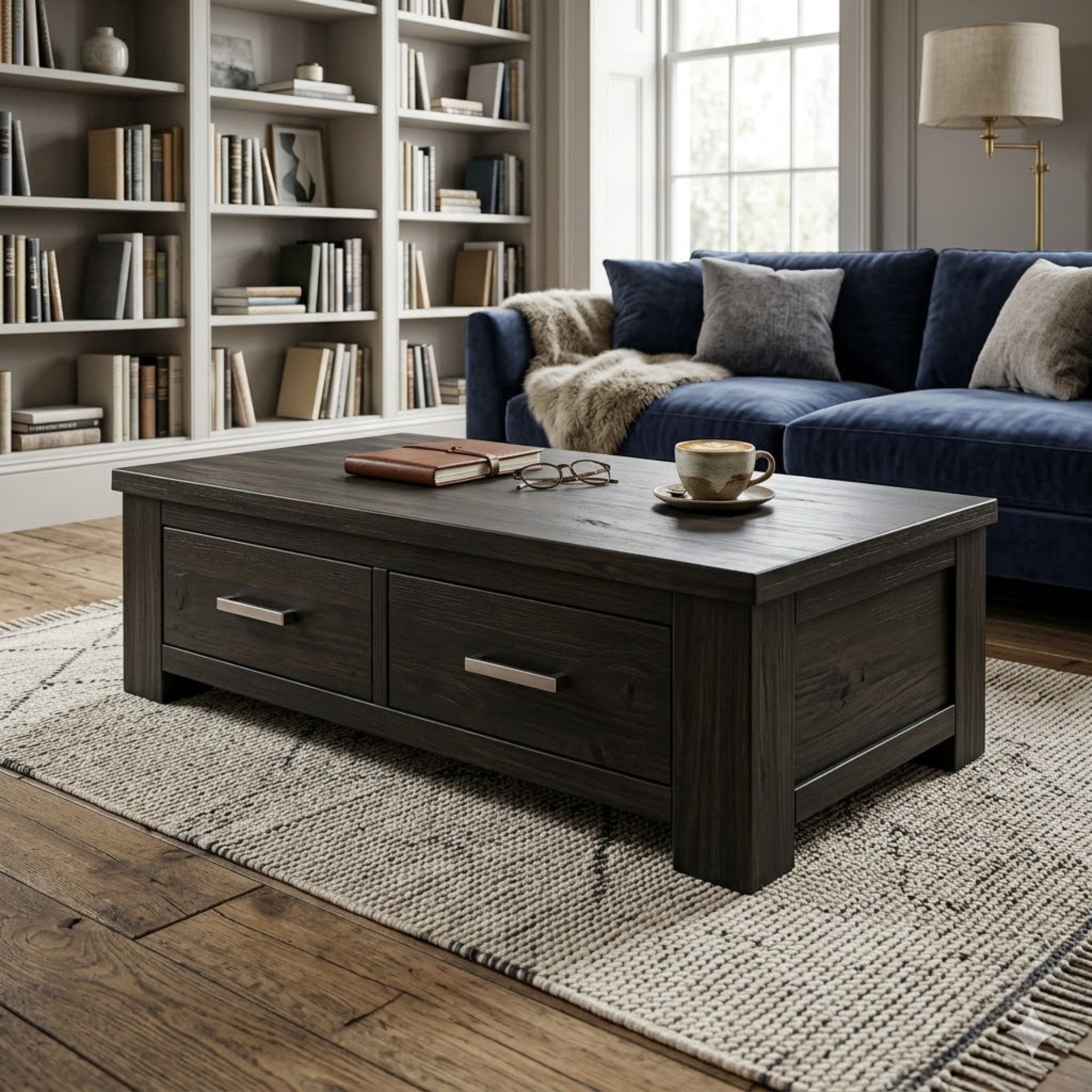 Zeno 2 Drawer Coffee Table | Furniture World NZ