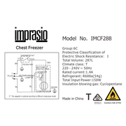 Imprasio 287L Chest Freezer IMCF288