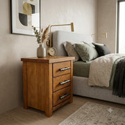 Oakwood 3 Drw Bedside