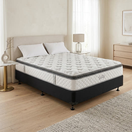 NZ Made Eco Bed Base + Galaxy Pillowtop Mattress