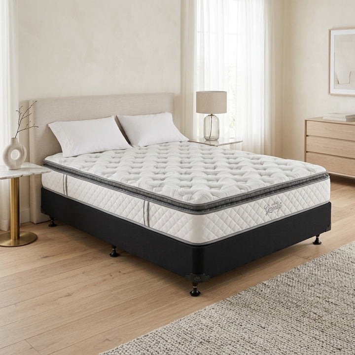 NZ Made Eco Bed Base + Galaxy Pillowtop Mattress