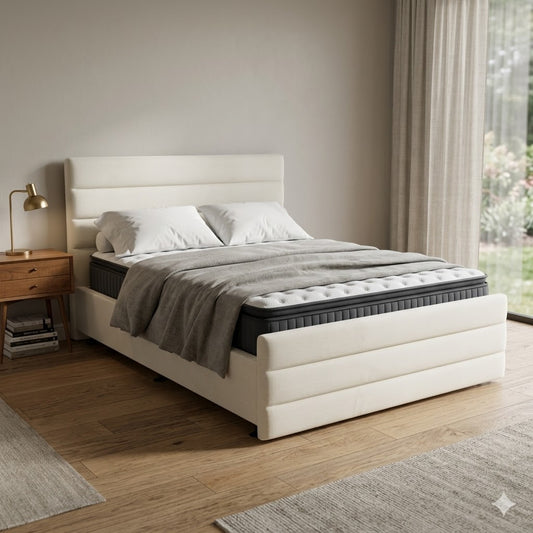 NZ Made Regal Bed Frame + SleepTime Pocket Pillowtop Mattress