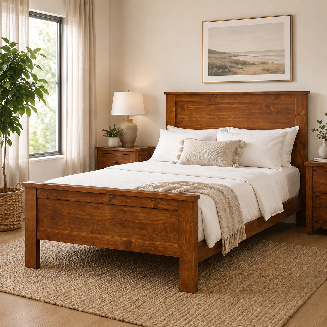 Champion Queen Bed Frame - Warm Honey