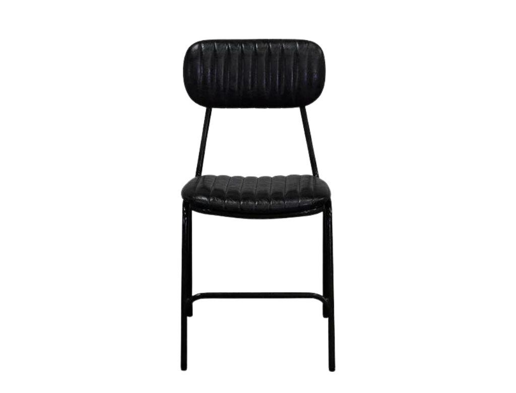 Datsun Chair Vintage Black PU Assembled