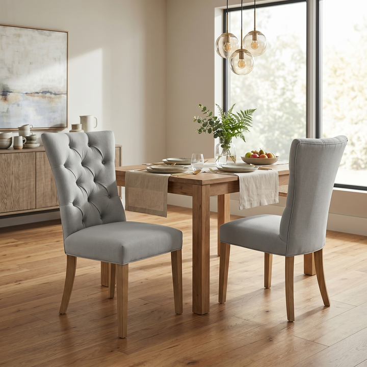 Textra Dining Chairs Set of 2 Grey - lifestyle