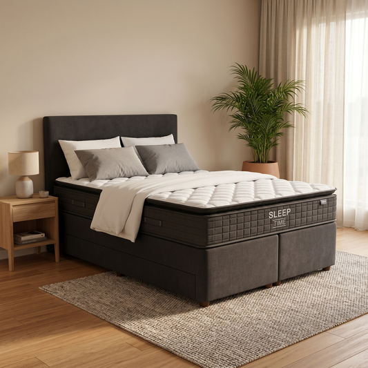 NZ Made SleepVault Storage Bed + SleepTime Medium Mattress - lifestyle