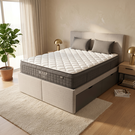 NZ Made Napbox Storage Bed + SleepTime Ultra Mattress - lifestyle